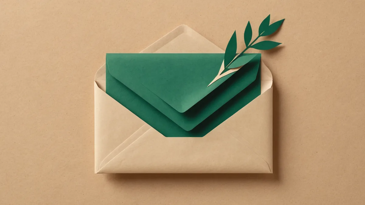 Abstract inbox with a well-formatted email thread